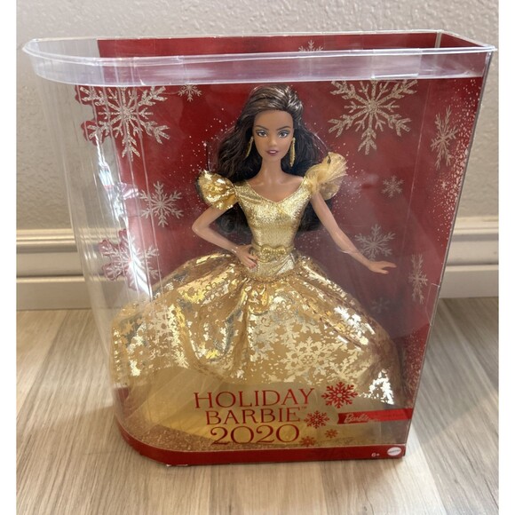 Barbie Doll Mattel "2020 Holiday Barbie" Hispanic Brunette #GHT56 NRFB NIB